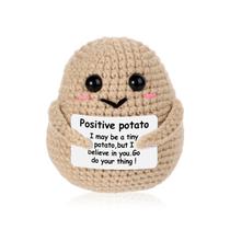 Boneca de batata tricotada BOXOB Funny Positive com cartões positivos Boneca de batata tricotada BOXOB Funny Positive com cartões positivos