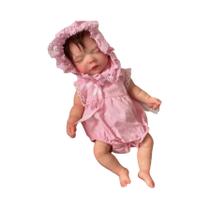 Boneca De Bebê Reborn De Silicone Macio De 10 Polegadas 26 Cm Feita À Mão Menina Recém-Nascida Para