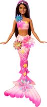 Boneca de brinquedo Barbie Mermaid Flower Magic com flores desabrochando