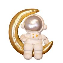 Boneca de brinquedo de pelúcia Astronaut Soft 35 cm com lua dourada para crianças Boneca de brinquedo de pelúcia Astronaut Soft 35 cm com lua dourada para crianças