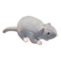 Boneca de brinquedo de pelúcia, rato de pelúcia realista, cinza, 30 cm