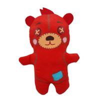 Boneca de brinquedo de pelúcia Red Bear 21 cm para presente infantil