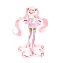 Boneca de brinquedo de PVC de flor rosa BGVEI Miku Pink Flower 20 cm