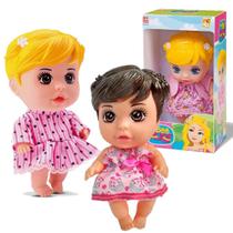 Boneca de brinquedo em vinil bebê bee hugs menina roupinha - BEE TOYS