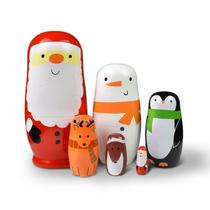 Boneca de brinquedo GRPSKCOS Christmas Russian Nesting Dolls, 6 unidades