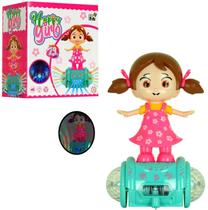 Boneca de Brinquedo Menina Musical Hoverboard Bate e Volta Com Luzes e Som