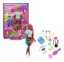 Boneca De Cabelo Arco-íris Barbie Leopard Grn80 Mattel - FUN