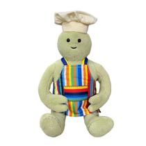 Boneca de cozinha macia Tiny Chef de 23 cm de brinquedo de pelúcia com avental verde Boneca de cozinha macia Tiny Chef de 23 cm de brinquedo de pelúcia com avental verde