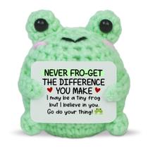 Boneca de crochê feita à mão OASSIE Thank You Gift Frog com mensagem