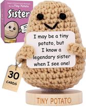 Boneca de crochê Positive Potato com 30 sinais fofos para irmã