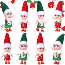 Boneca de elfo de Natal Sumind Elf Twins 8 peças vermelha e verde Boneca de elfo de Natal Sumind Elf Twins 8 peças vermelha e verde