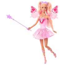 Boneca de fada Barbie Mattel com varinha de brinquedo e acessórios de moda Boneca de fada Barbie Mattel com varinha de brinquedo e acessórios de moda