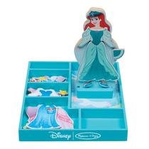 Boneca de Madeira Magnética Melissa & Doug Disney Ariel - Conjunto de Dress-Up com Mais de 30 Peças