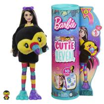 Boneca de moda Barbie Cutie Reveal Jungle Series com 10 surpresas