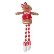 Boneca De Natal Gingerbread Sentado vermelho Branco 50cm