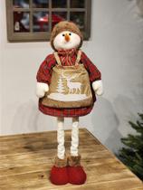 Boneca de neve em pé xadrez 73cm ajustável - coleção 2024 Boneca de neve em pé xadrez 73cm ajustável - coleção 2024