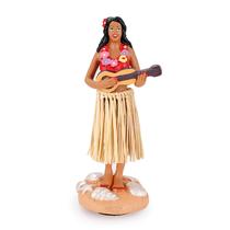 Boneca de painel BCSmyer Hawaiian Hula Girl com ukulele de 12 cm Boneca de painel BCSmyer Hawaiian Hula Girl com ukulele de 12 cm