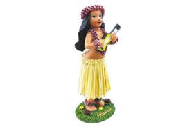 Boneca de painel KC Hawaii Girl com ukulele Mini 10cm