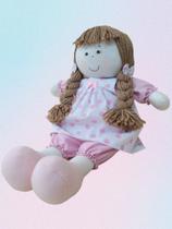 Boneca de pano artesanal pelúcia 44cm brinquedo decoração - Adoleta Baby