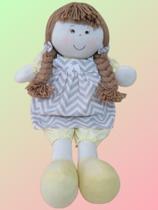 Boneca de pano artesanal pelúcia 44cm brinquedo decoração - Adoleta Baby