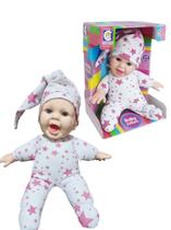 Boneca de Pano Baby Fofura Com Touca 32cm Cotiplás