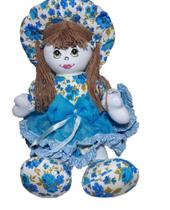 Boneca de Pano Brinquedo Decoração 50cm Floral Laço Bebê Meninas Artesanal - Junior Baby Store