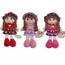 Boneca De Pano Chic Pelúcia Super Macia Modelo Sortido 7904 Braskit