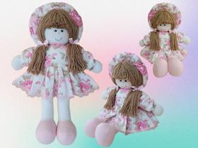 Boneca De Pano Clarinha 37cm Brinquedo Decoração Nicho Boneca De Pano Clarinha 37cm Brinquedo Decoração Nicho