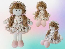 Boneca De Pano Clarinha 37cm Brinquedo Decoração Nicho
