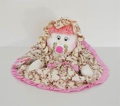Boneca De Pano Deitada Bia Pelúcia Rosa Florence 36cm Boneca De Pano Deitada Bia Pelúcia Rosa Florence 36cm