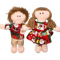 Boneca de Pano Estampado Natal Presente
