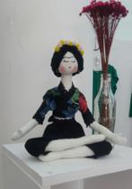 Boneca de Pano Frida Kahlo - Artesanato e Decoração - Jô Artesanato & Decoração