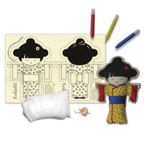 Boneca de Pano Kokeshi - Alegria Sem Bateria