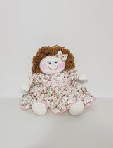 Boneca De Pano Lara Pelúcia Rosa Florence 41cm Boneca De Pano Lara Pelúcia Rosa Florence 41cm