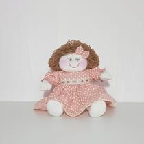 Boneca De Pano Lara Pelúcia Salmão Bola 41cm Boneca De Pano Lara Pelúcia Salmão Bola 41cm