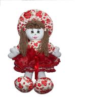 Boneca de pano laura varias vermelha