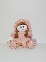 Boneca De Pano Laurinha Pelúcia Salmão Bola 41cm Boneca De Pano Laurinha Pelúcia Salmão Bola 41cm