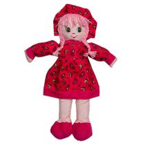 Boneca De Pano Menina Antialergica 50cm Vestido Estampado