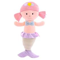 Boneca de pano sereia amanda lavável antialérgico 35cm