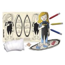 Boneca de Pano Surfista - Alegria Sem Bateria