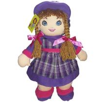 Boneca de Pano Trança Lilás - Fofy Toys