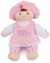 Boneca de pelúcia Baby Gund My First Dolly para bebês com mais de 0 anos rosa/branca
