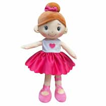 Boneca de Pelúcia Bailarina Vestido Rosa Laço Sapatilha Poliéster Brinquedo Infantil Dia das Crianças Aniversário Menina Kids Boneca de Pelúcia Bailarina Vestido Rosa Laço Sapatilha Poliéster Brinquedo Infantil Dia das Crianças Aniversário Menina Kids