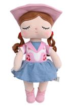 Boneca de Pelúcia Brinquedo Menina 33cm Boiadeira Cowgirl Metoo