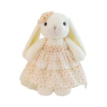 Boneca De Pelúcia Coelho Fofo Com Orelhas Longas, Brinquedo De Pelúcia De Kapok Com Saia Floral Para Boneca De Pelúcia Coelho Fofo Com Orelhas Longas, Brinquedo De Pelúcia De Kapok Com Saia Floral Para