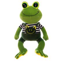 Boneca de pelúcia Cute Frog Prince com roupa listrada de 40 cm Boneca de pelúcia Cute Frog Prince com roupa listrada de 40 cm