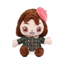 Boneca de Pelúcia de Menina Anime 28 cm para Crianças com Rosto Bordado