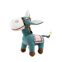 Boneca de pelúcia Donkey Toy de pelúcia de 25 cm com selim colorido