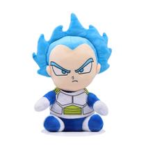 Boneca de pelúcia Dragon Ball Super Saiyan Vegeta azul 25 cm