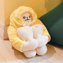 Boneca de pelúcia HeLegeSong Plush Banana Man, brinquedo recheado com ímã